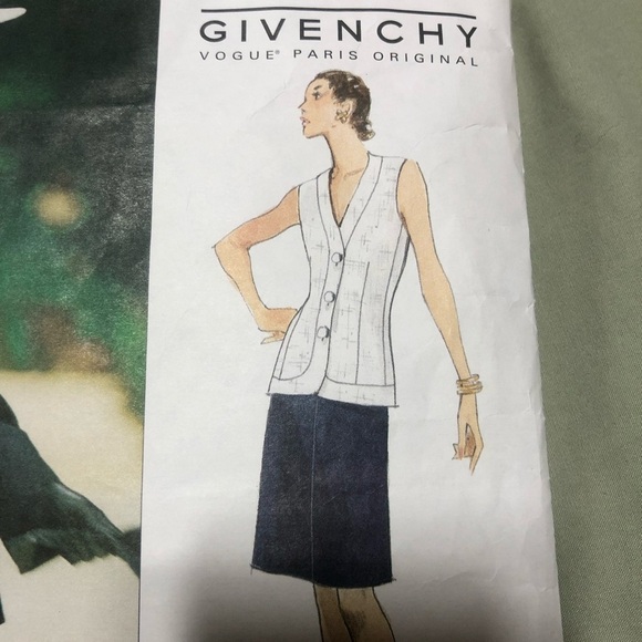 Rare Vogue pattern 1735- Givenchy original- jacket- vest pencil skirt- advanced. - Picture 3 of 9
